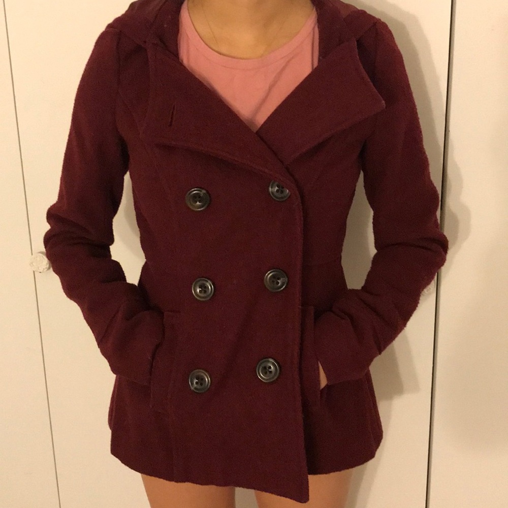 Hooded peacoat